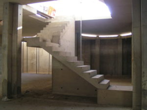Construction of large basement and concrete frame for private house in London.