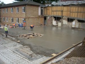 Concreting.