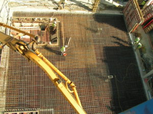 Steel reinforcement.