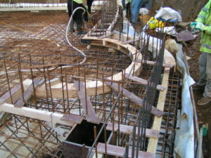 Steel reinforcement.