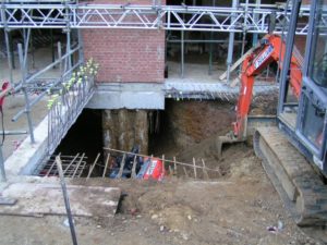 Underpinnng and excavation under the house.