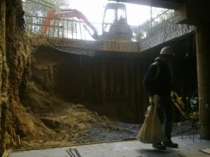 Underpinnng and excavation under the house.