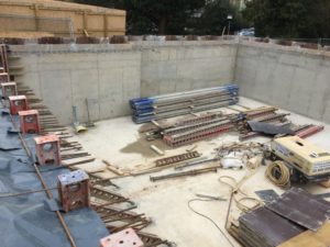 Basement construction in Redhill.