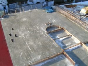 Ground floor slab construction.