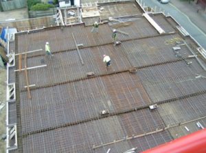 Ground floor slab construction.